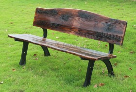 成都户外实木碳化公园椅Y-18058