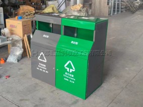 成都公园金属分类垃圾桶T-24010