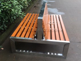 四川不锈钢防腐木公园椅Y-18106